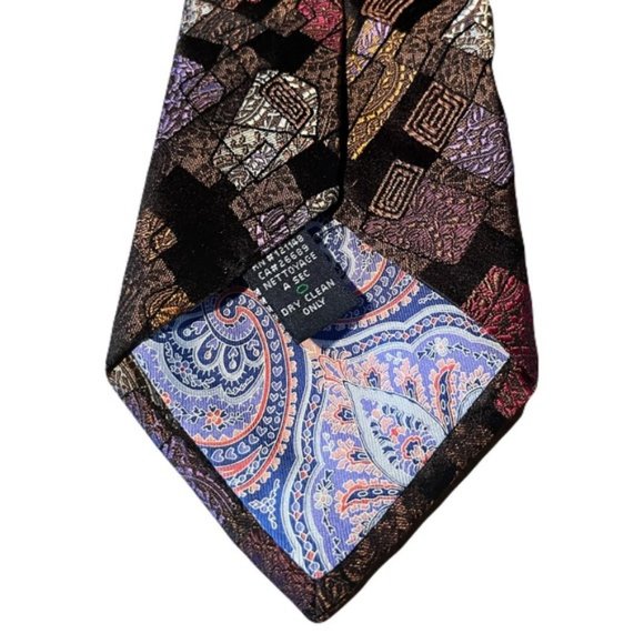 Ted Baker 60 x 3.5 Multi Color Geometric Mens Neck Tie - Picture 2 of 3
